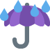 傘と雨 絵文字 Umbrella With Rain Drops Emoji Let S Emoji