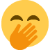 手を口に添えた顔 絵文字 Face With Hand Over Mouth Emoji Let S Emoji